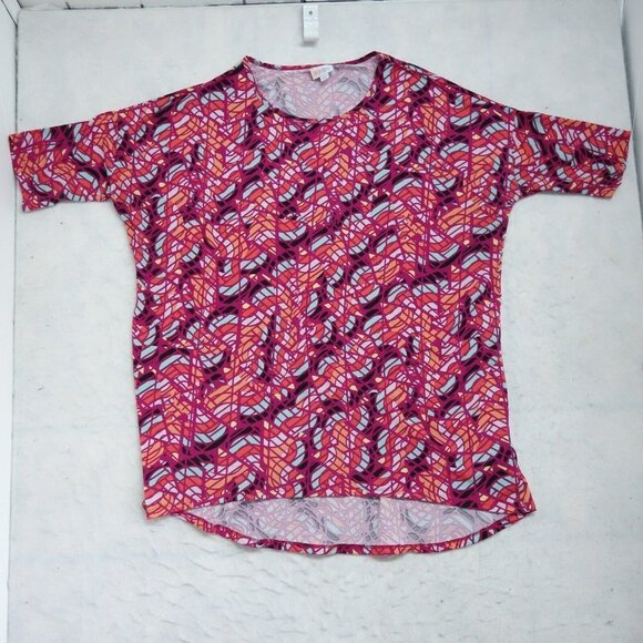 LuLaRoe Simply Comfortable Blouse Womens Size L Geometric Polyester Pullover Top - Picture 1 of 7